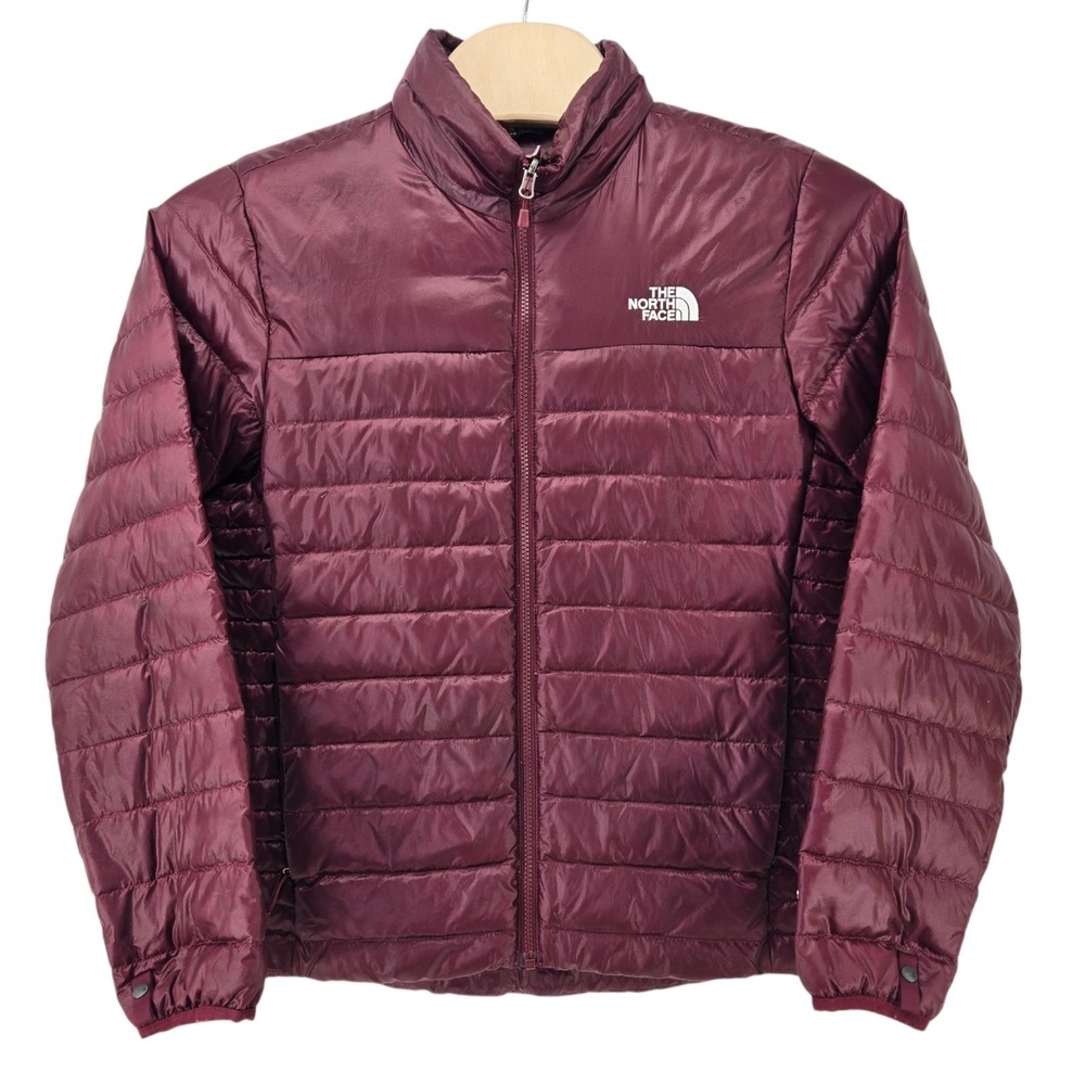 The North Face Jacket Men's 550 Down Medium Red Puffer Full Zip Ski Hunting Hiki